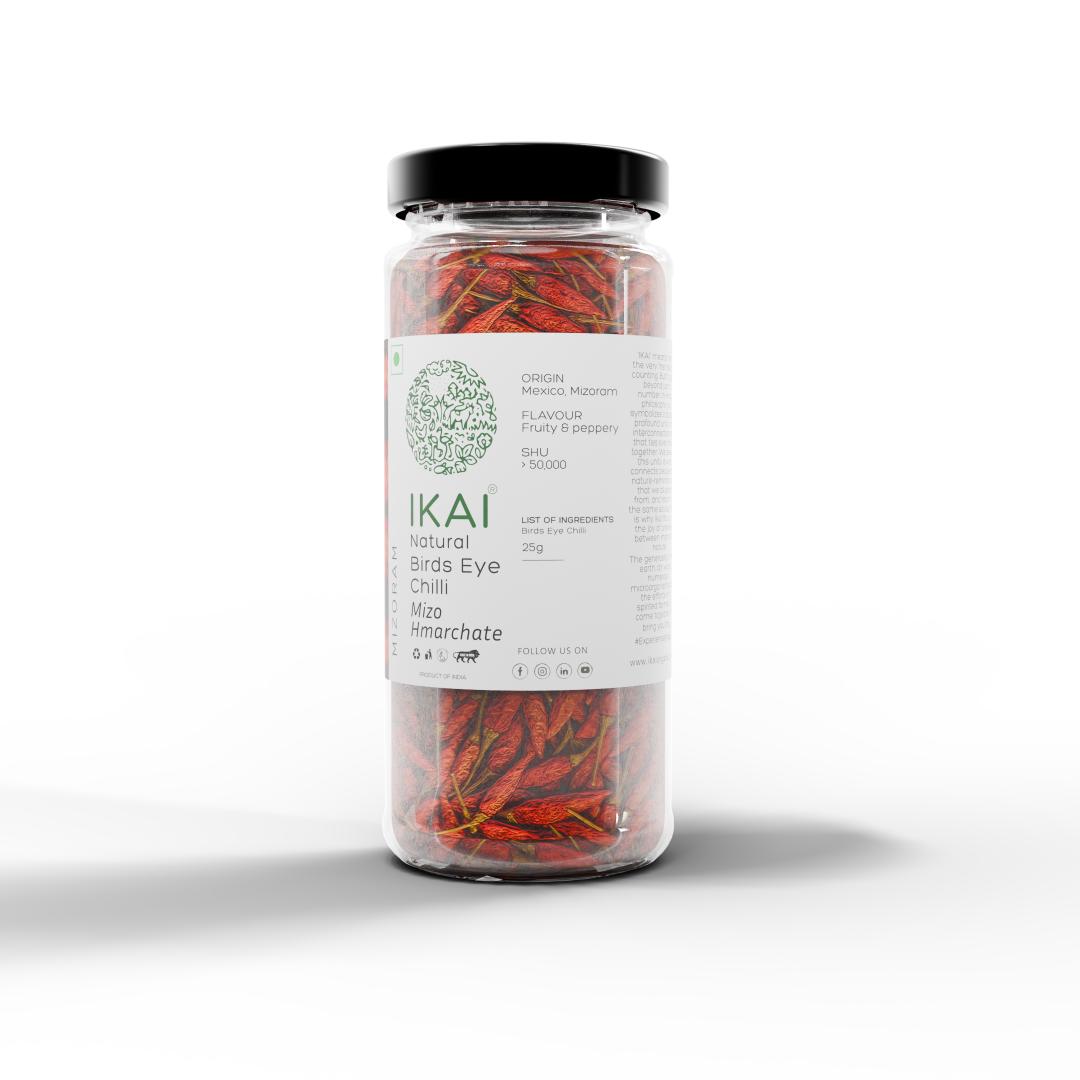 
                  
                    Natural Bird’s Eye Chilli | Mizo Hmarchate | Regional Specialty-Mizoram | Exotic |25g
                  
                