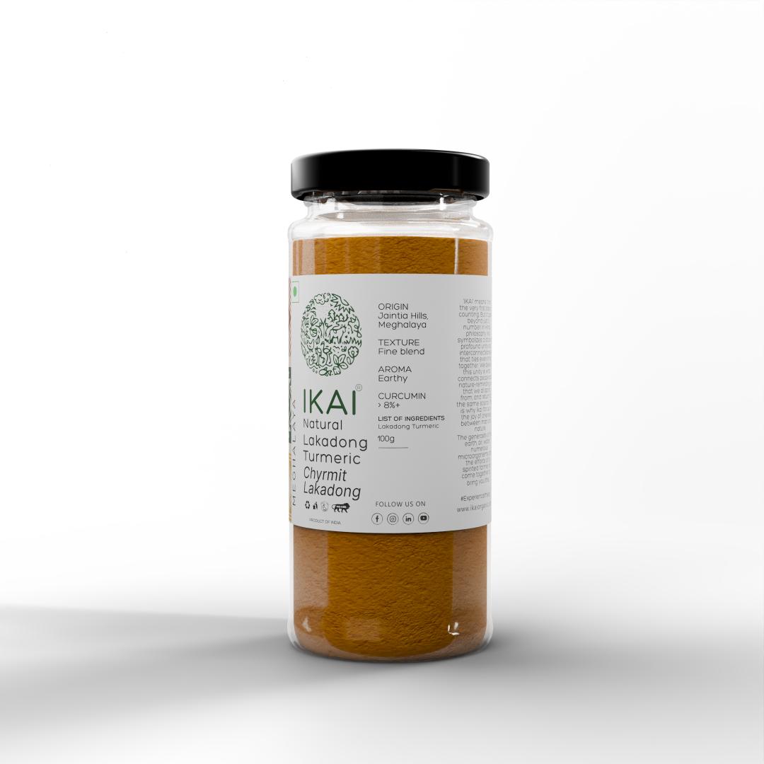 
                  
                    IKAI Natural Lakadong Turmeric | 8 % Curcumin Content | Regional Specialty - Meghalaya | 100g
                  
                