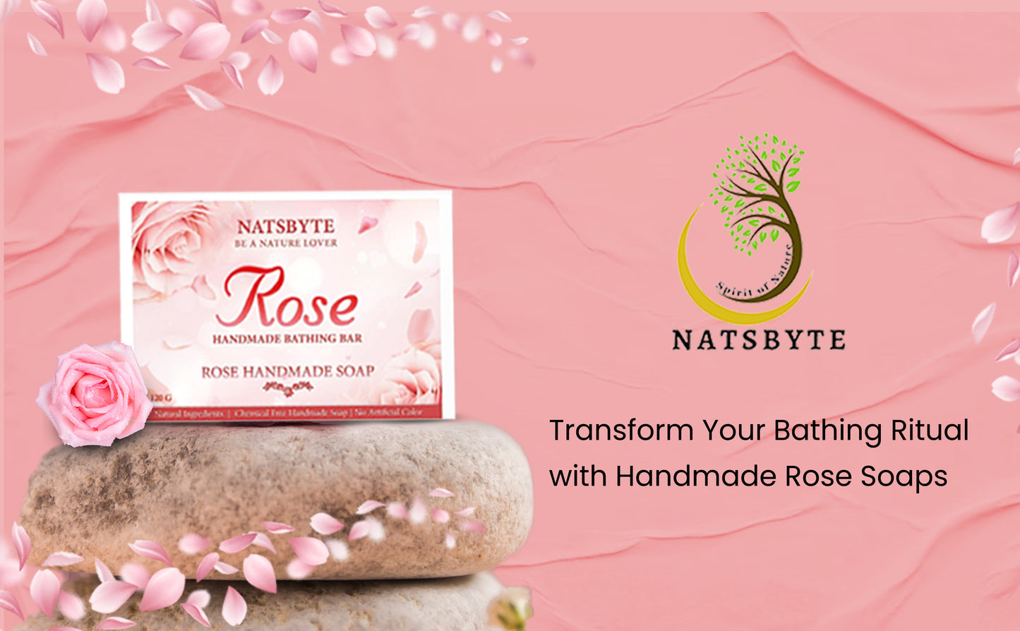 
                  
                    Natsbyte Handmade Rose Soap | Fresh & Glowing Skin
                  
                