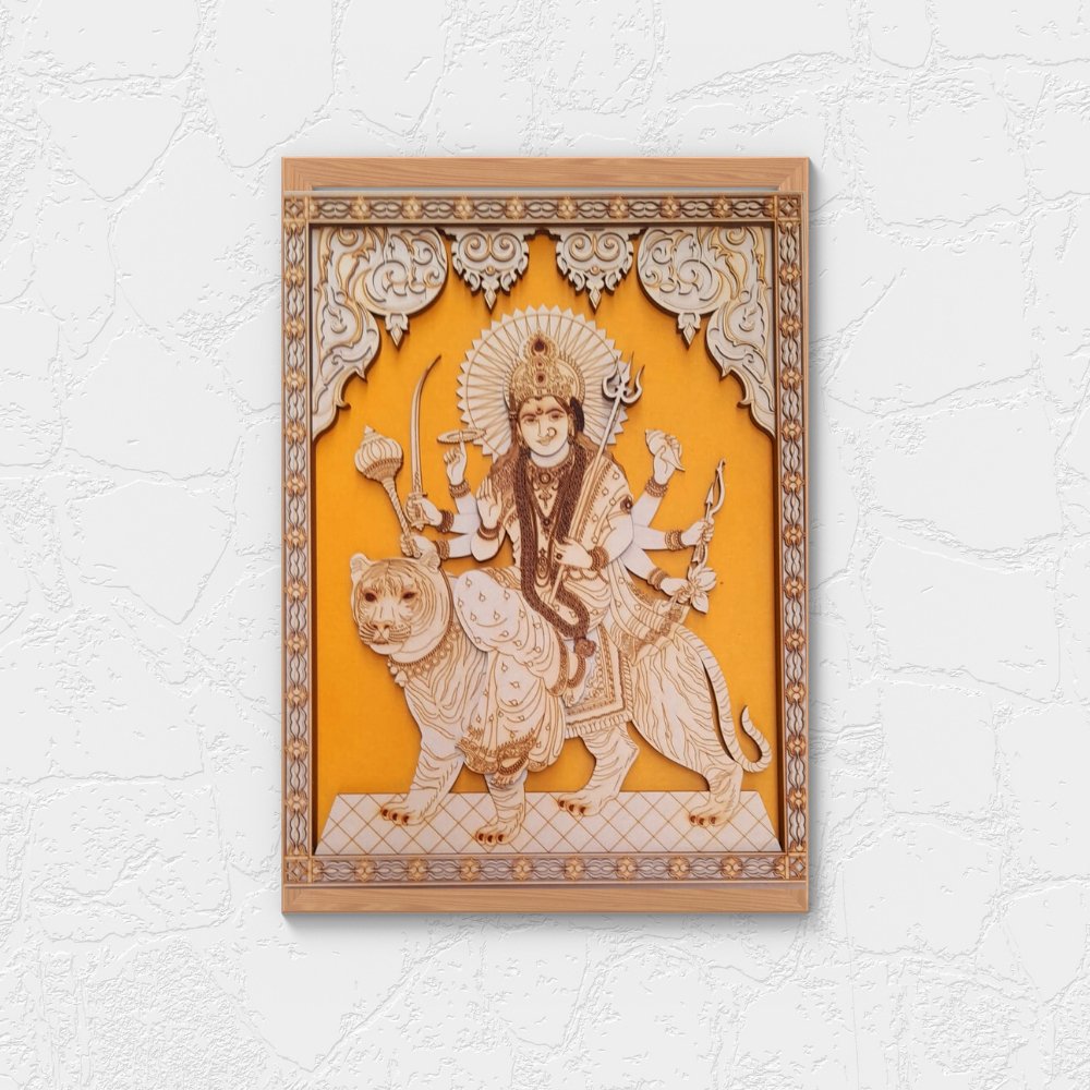 3D Wall Decor - Durga - Kreate- Painting