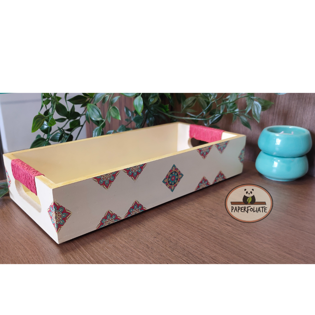 
                  
                    WOODEN TRAY - ETHNIC ELEPHANTS DESIGN
                  
                