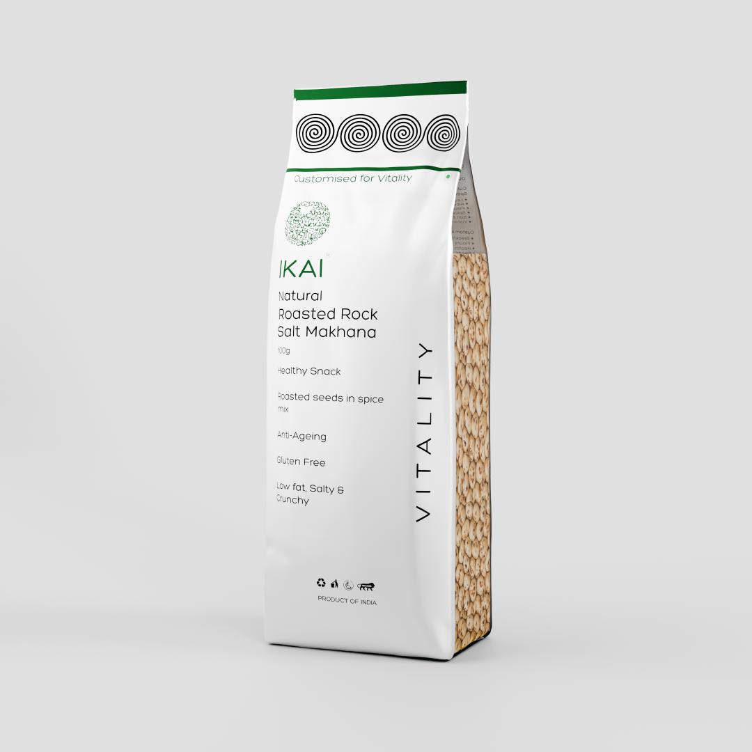 
                  
                    Natural Sendha Namak Makhana | Healthy Snack | Customised For Vitality | 100g
                  
                