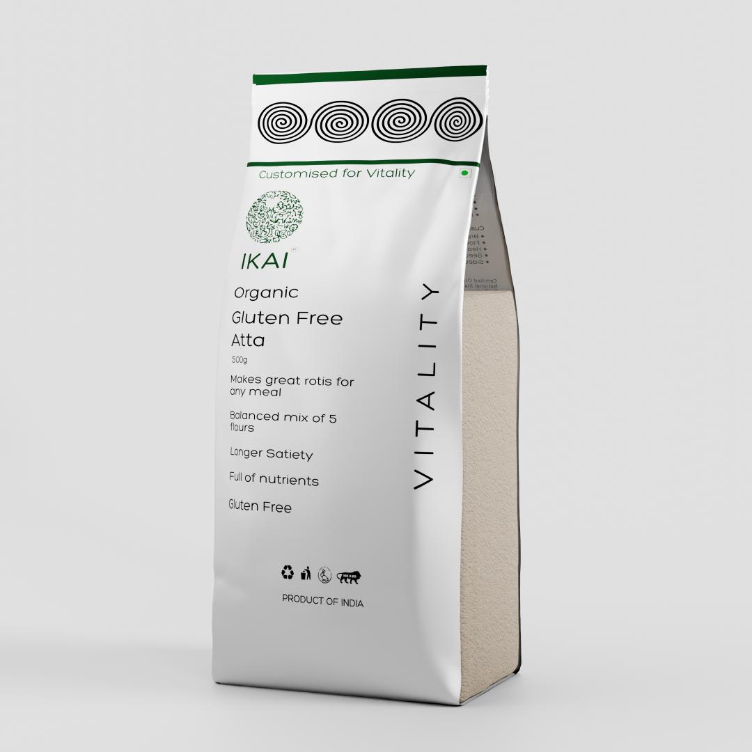 
                  
                    Organic Gluten Free Atta | Naturally Gluten Free | Flour Mix | Customised for Vitality | 500g
                  
                