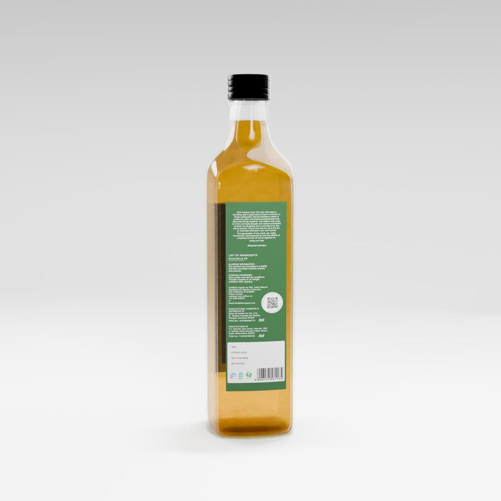 
                  
                    Organic Groundnut Oil | Cold Pressed | Wood Pressed | Unrefined | 1000ml
                  
                