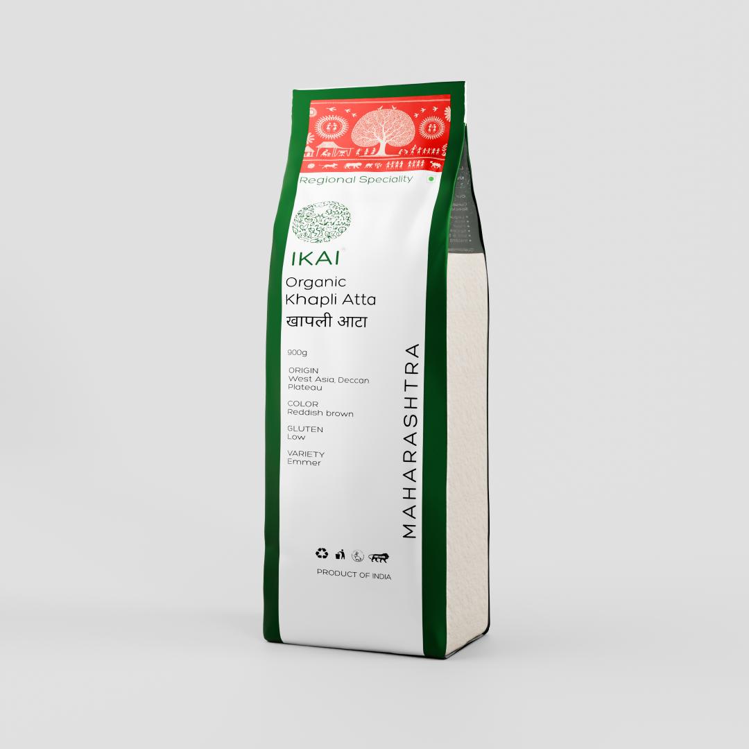
                  
                    Organic Khapli Atta | Emmer wheat Flour | Regional Specialty - Maharashtra | 900g
                  
                