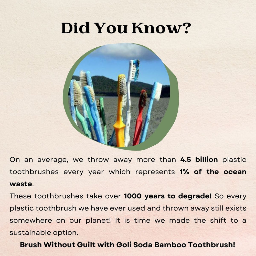 
                  
                    Goli Soda Natural Bamboo Toothbrush With Soft Plant Based Bristles
                  
                