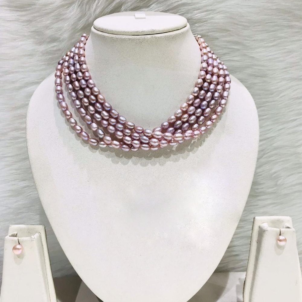 5-Layered Pearl Necklace - Kreate- Jewellery Sets