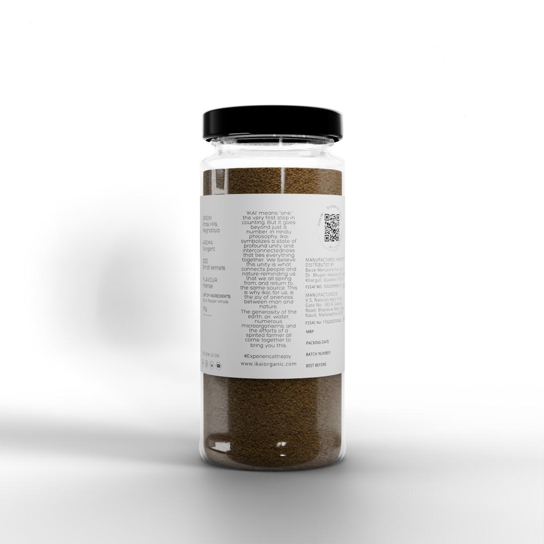 
                  
                    Natural Black Pepper Whole | Kali Mirch | Sohmrit | Regional Specialty-Meghalaya |100g
                  
                