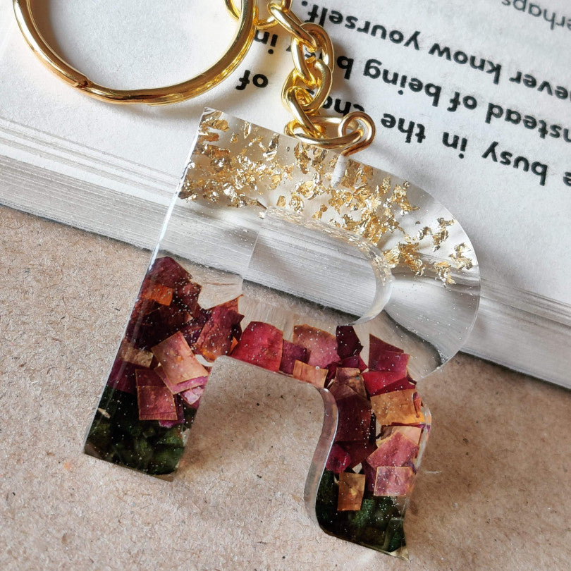 Resin Floral keychain