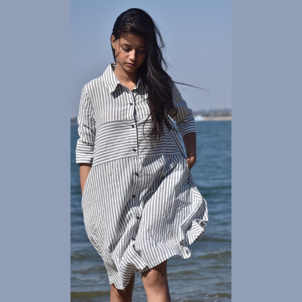 
                  
                    A-line Shirt Collared Dress - Kreate- Dresses & jumpsuits
                  
                