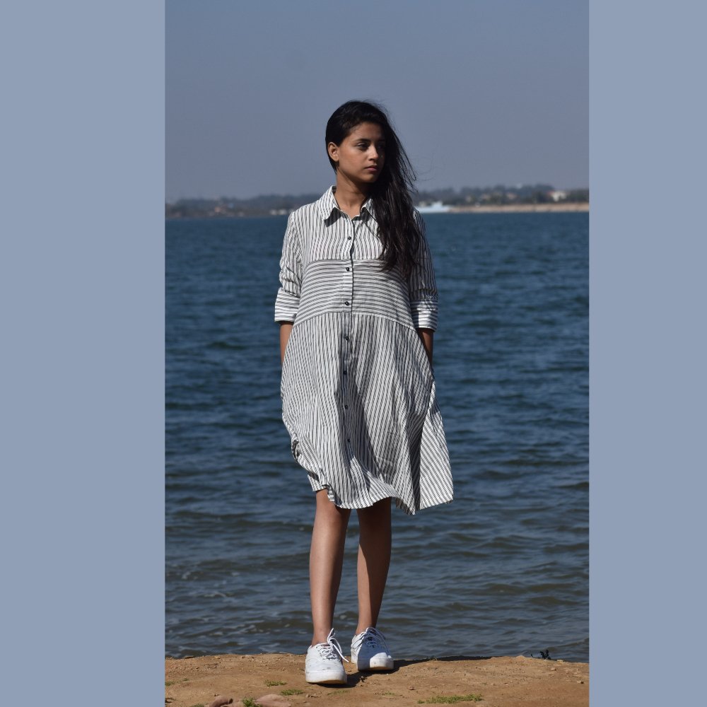 
                  
                    A-line Shirt Collared Dress - Kreate- Dresses & jumpsuits
                  
                