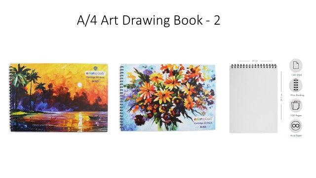 
                  
                    Art Drawing Book ( A/5, A/4 ) (100 Pages )-140 GSM (Set of Each 2)
                  
                