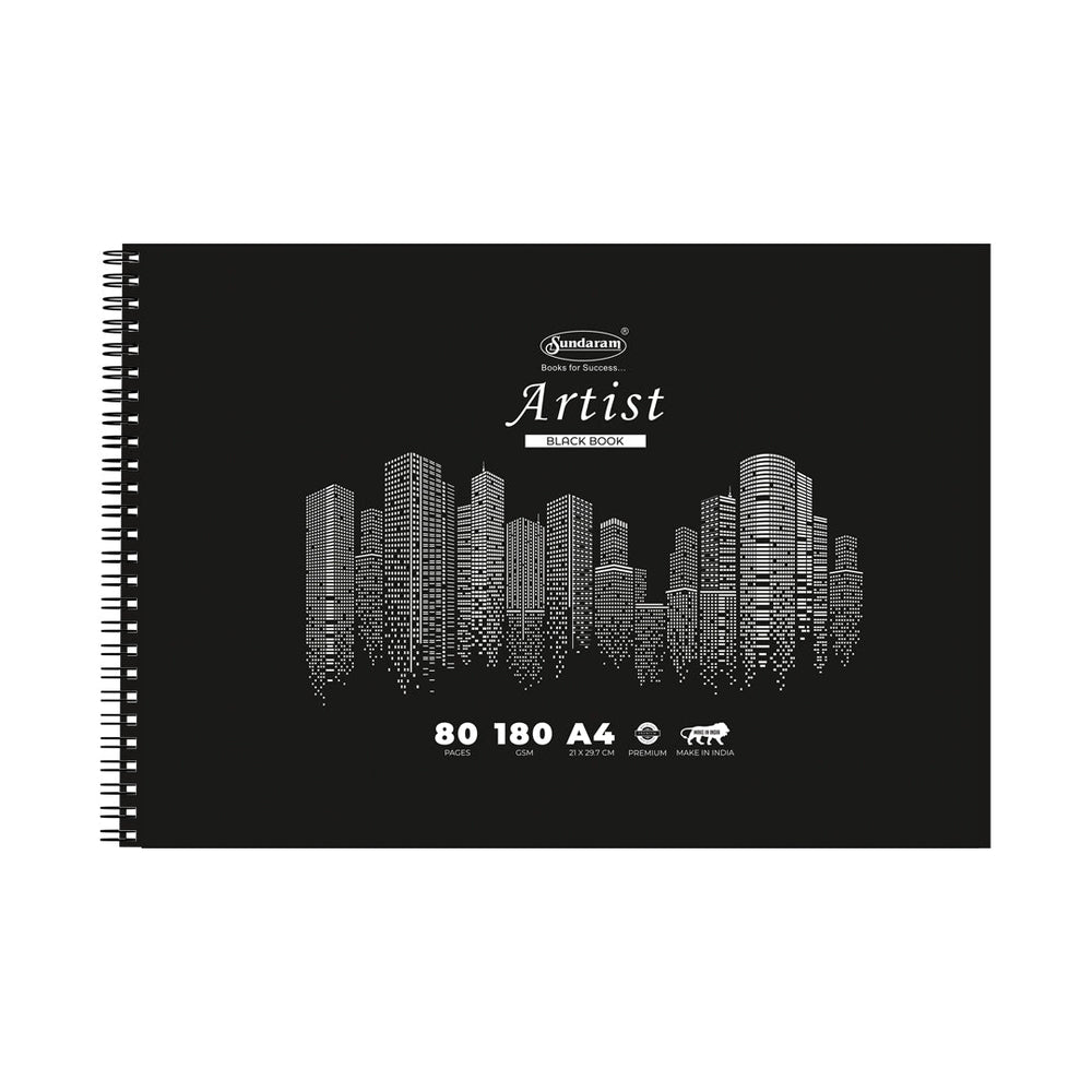 
                  
                    A4 Black Sketch Book - 80 Pages - Kreate- Stationary
                  
                