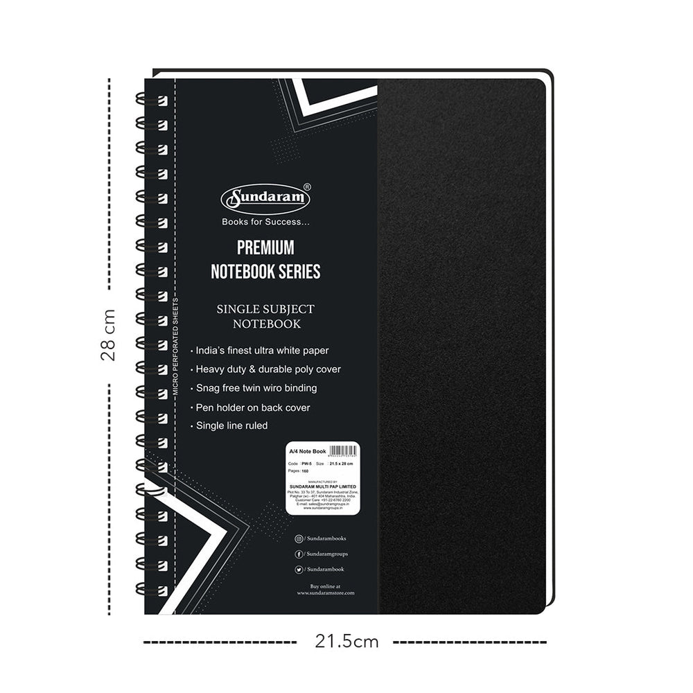 
                  
                    A4 Notebook (PVC Wiro) - 160 Pages - Kreate- Notebooks & Diaries
                  
                