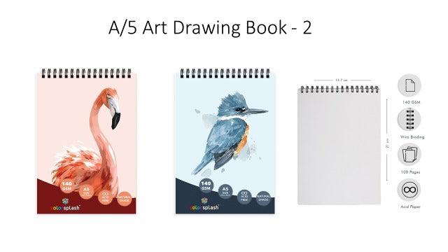 
                  
                    Art Drawing Book ( A/5, A/4 ) (100 Pages )-140 GSM (Set of Each 2)
                  
                