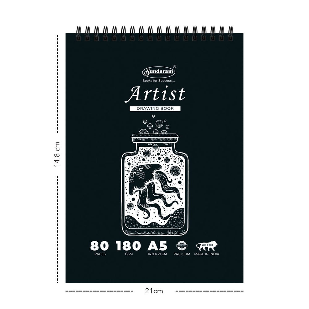 
                  
                    A5 Black Sketch Book - 80 Pages - Kreate- Stationary
                  
                