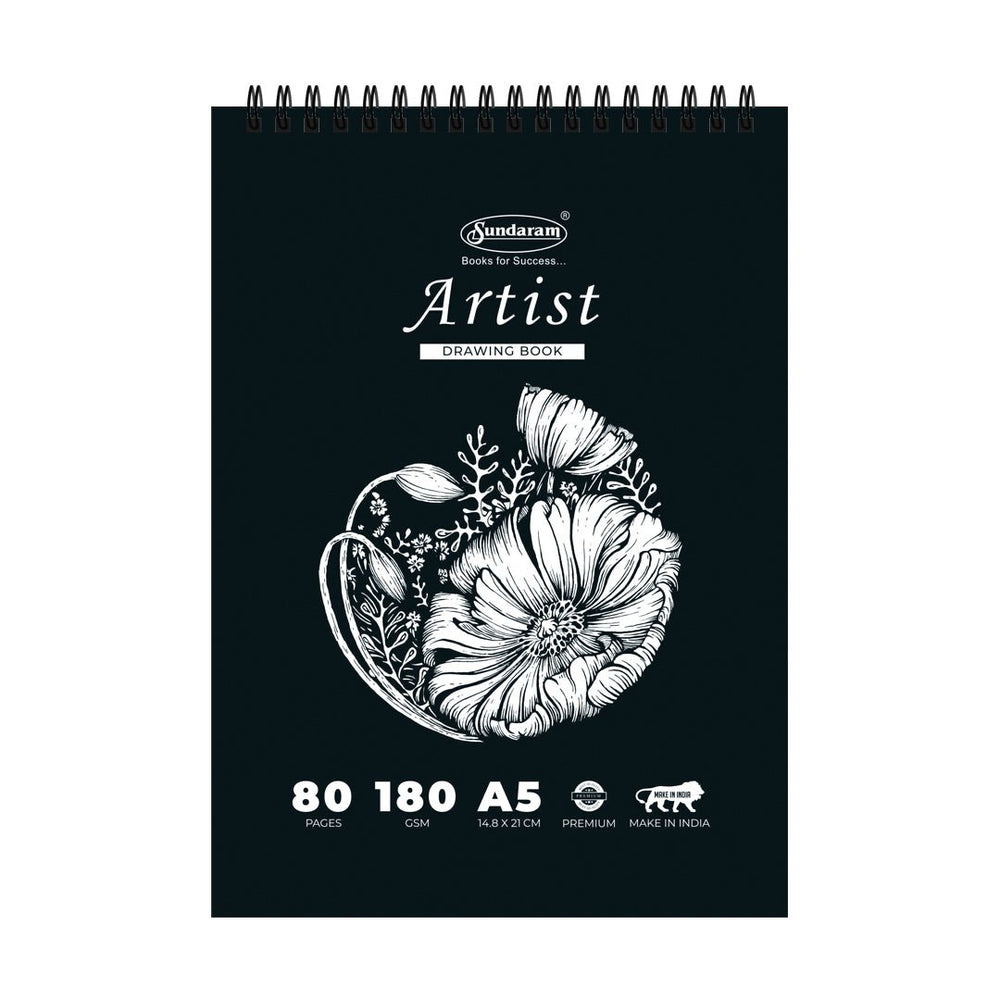 
                  
                    A5 Black Sketch Book - 80 Pages - Kreate- Stationary
                  
                