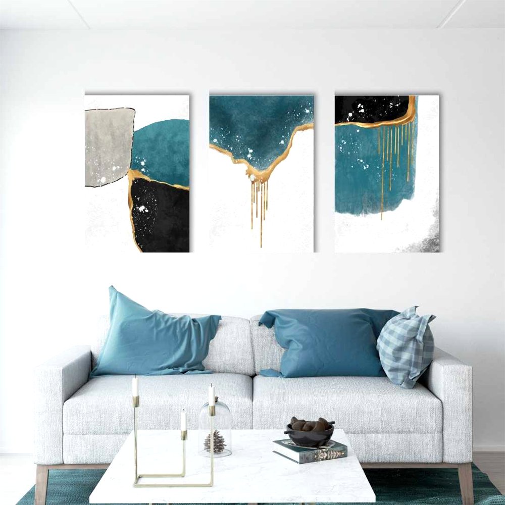 Abstract Canvas Painting in India (Set of 3) - Kreate- Painting