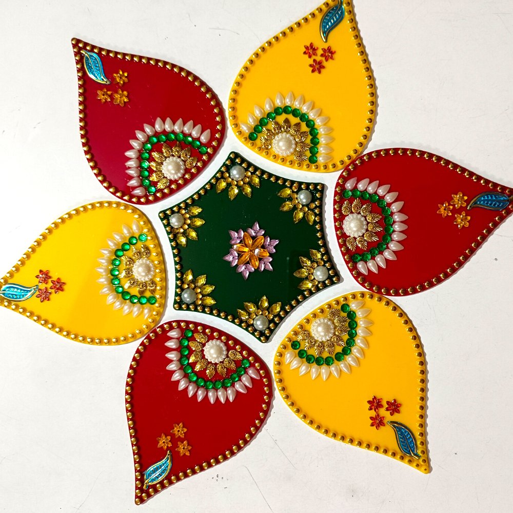 Acrylic Rangoli Designs - Kreate- Pooja Needs