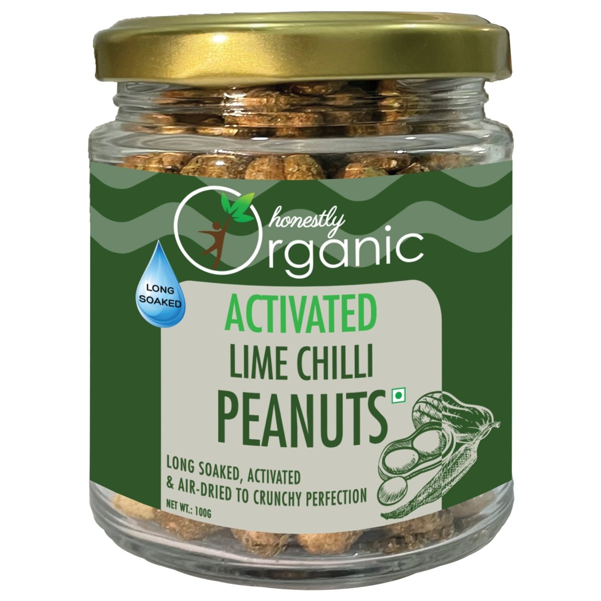 
                  
                    Activated/Sprouted Lime & Chilli Peanuts (Pack of 2) - Kreate- Munchies
                  
                