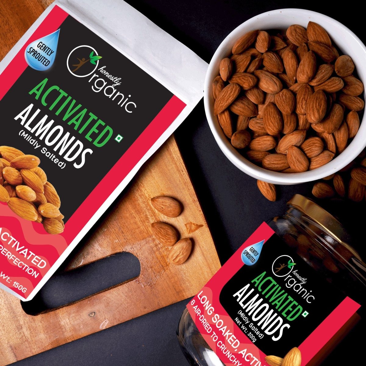 
                  
                    Activated/Sprouted Organic Almonds - Mildly Salted - Kreate- Dryfruits & Seeds
                  
                