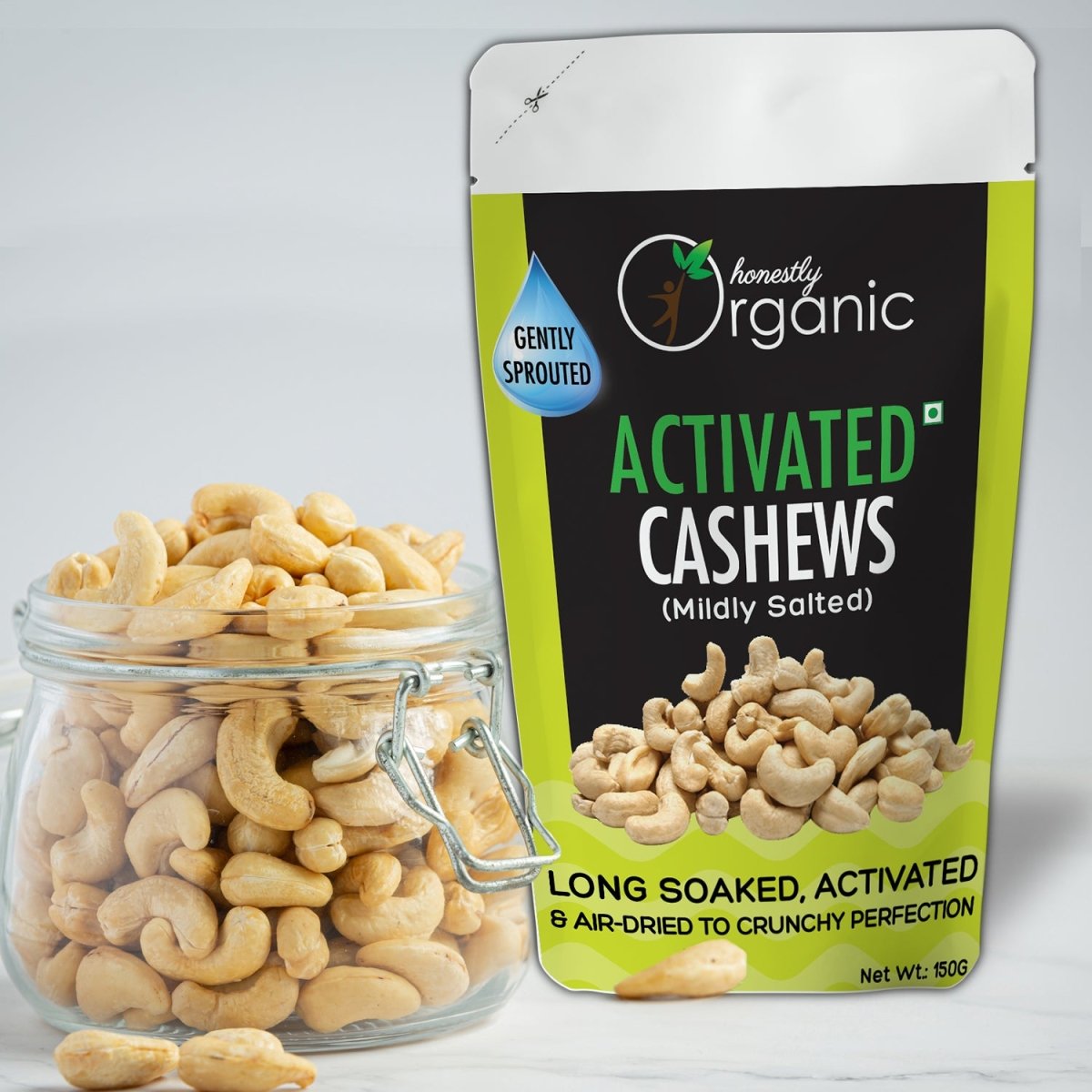 
                  
                    Activated/Sprouted Organic Cashews - Mildly Salted - Kreate- Dryfruits & Seeds
                  
                