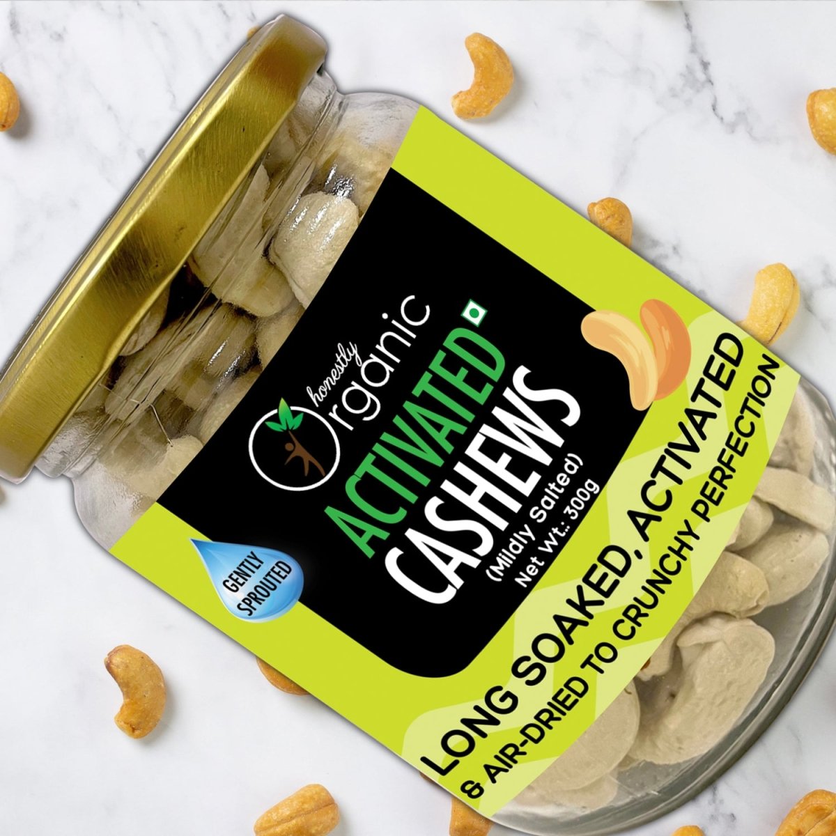 
                  
                    Activated/Sprouted Organic Cashews - Mildly Salted - Kreate- Dryfruits & Seeds
                  
                