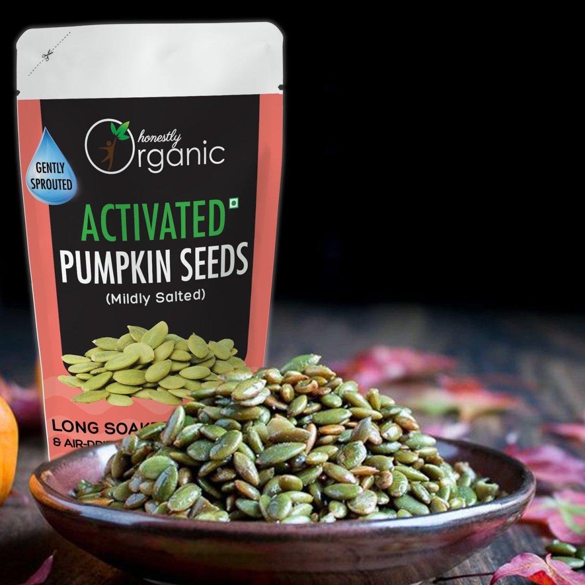 
                  
                    Activated/Sprouted Organic Pumpkin Seeds - Mildly Salted - Kreate- Dryfruits & Seeds
                  
                