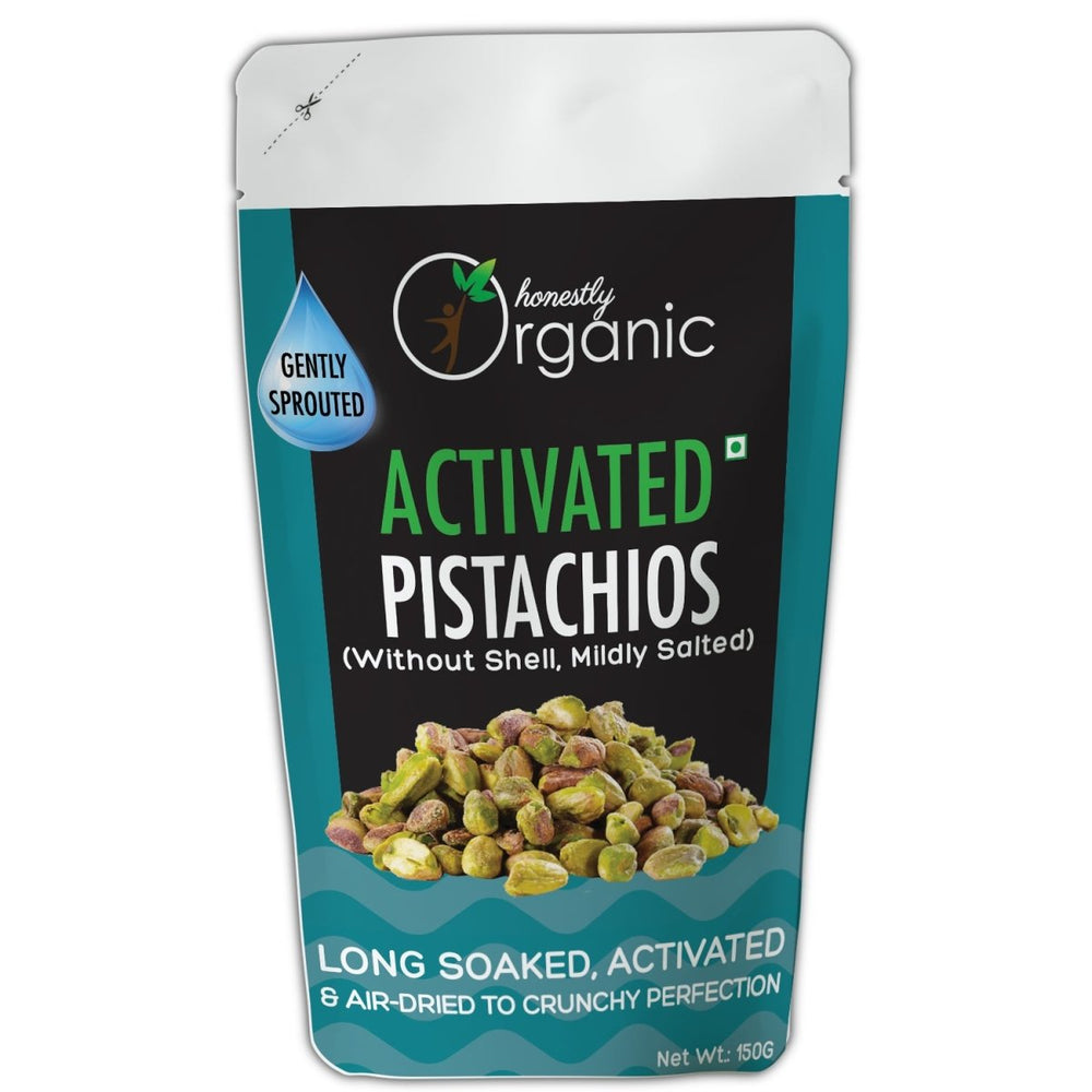 Activated/Sprouted Pistachios - Mildly Salted - Kreate- Dryfruits & Seeds