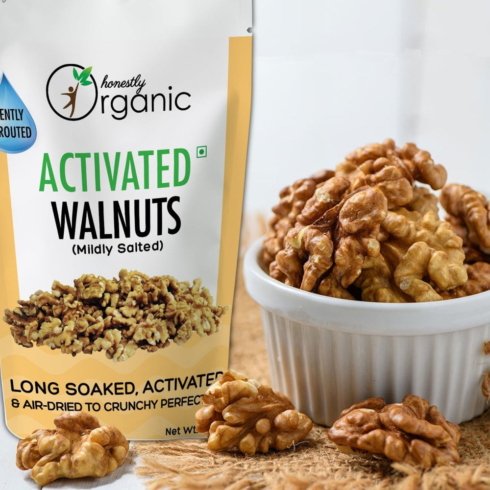 
                  
                    Activated/Sprouted Walnuts - Mildly Salted (100% Natural, Long Soaked & Air Dried to Crunchy Perfection - Kreate- Dryfruits & Seeds
                  
                