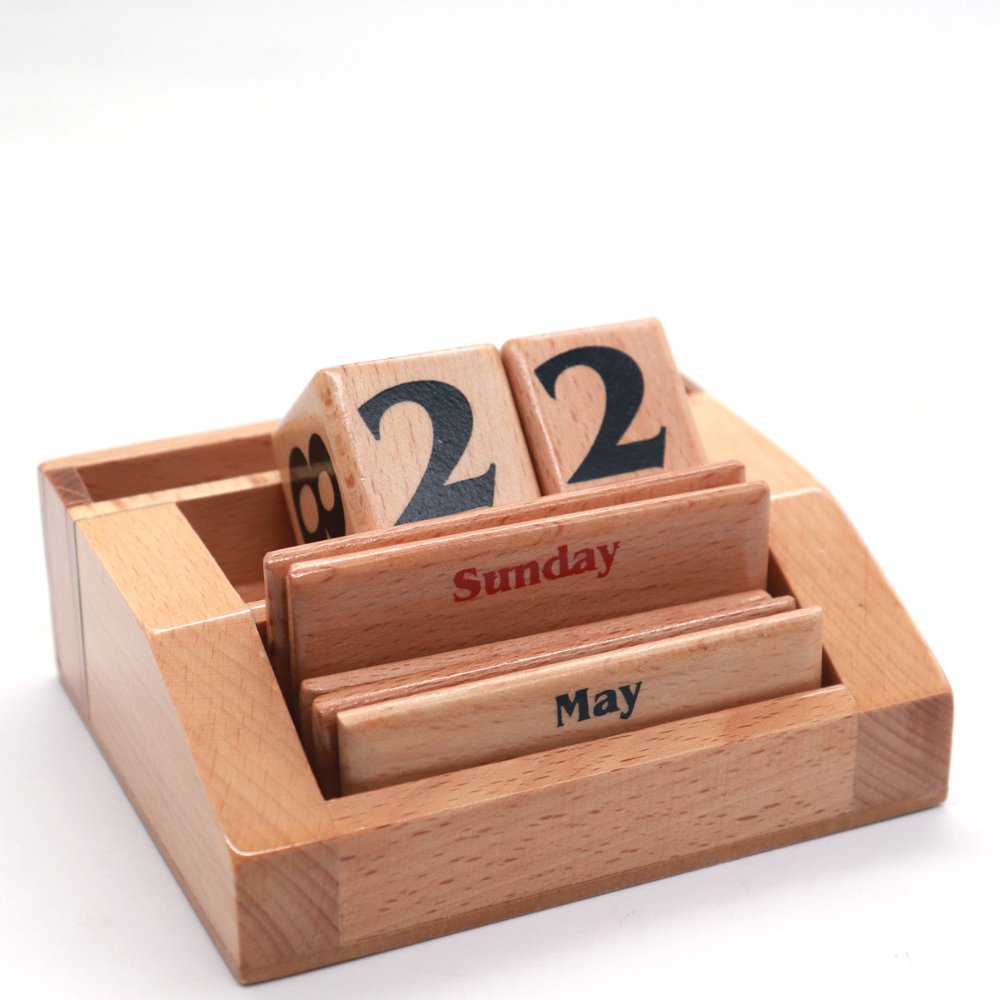 
                  
                    Adhyam Toys Wooden Desk Calendar - Kreate- Table Decor
                  
                