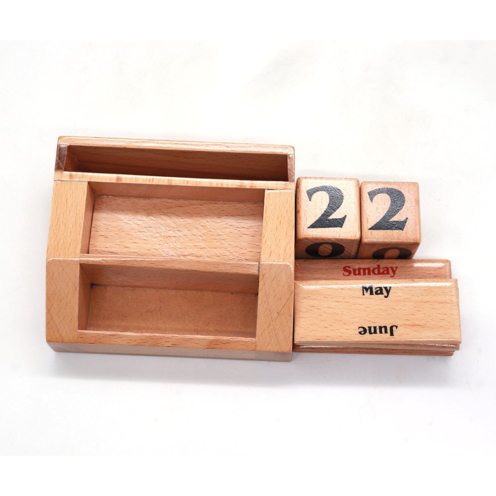 
                  
                    Adhyam Toys Wooden Desk Calendar - Kreate- Table Decor
                  
                