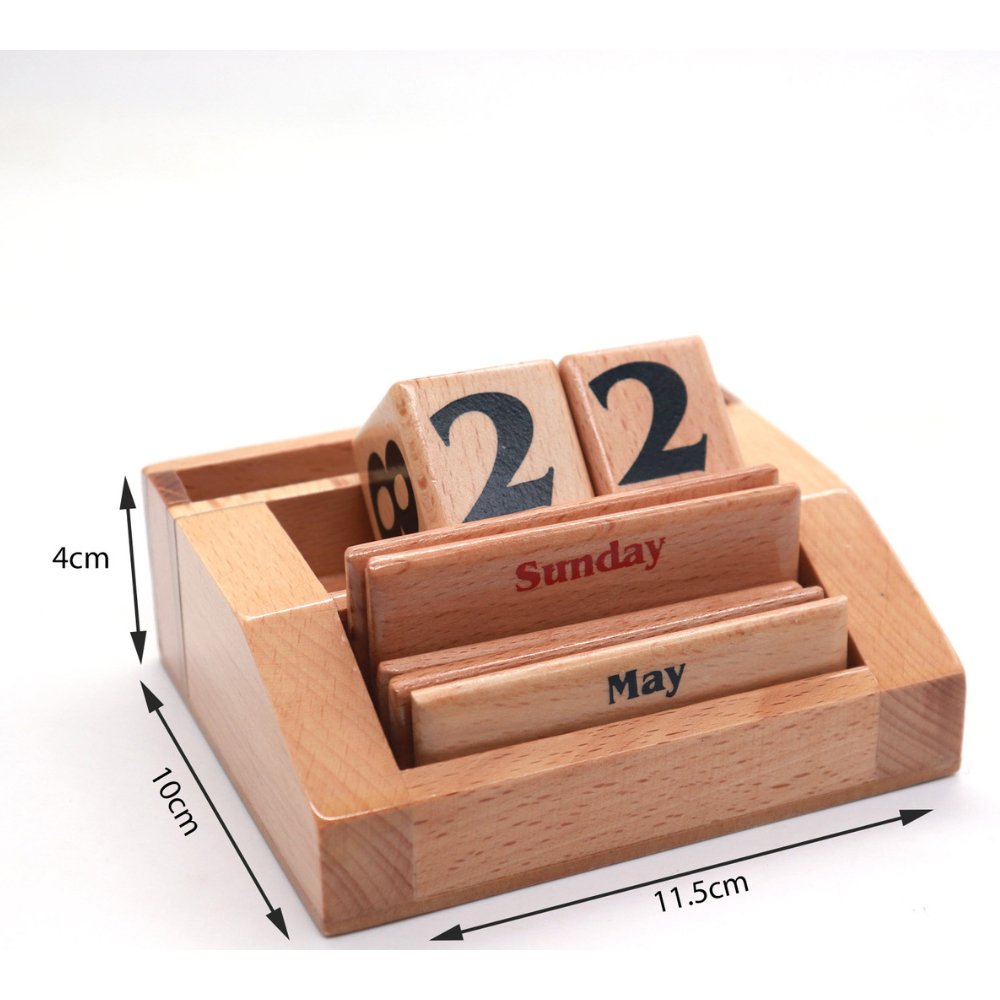 
                  
                    Adhyam Toys Wooden Desk Calendar - Kreate- Table Decor
                  
                