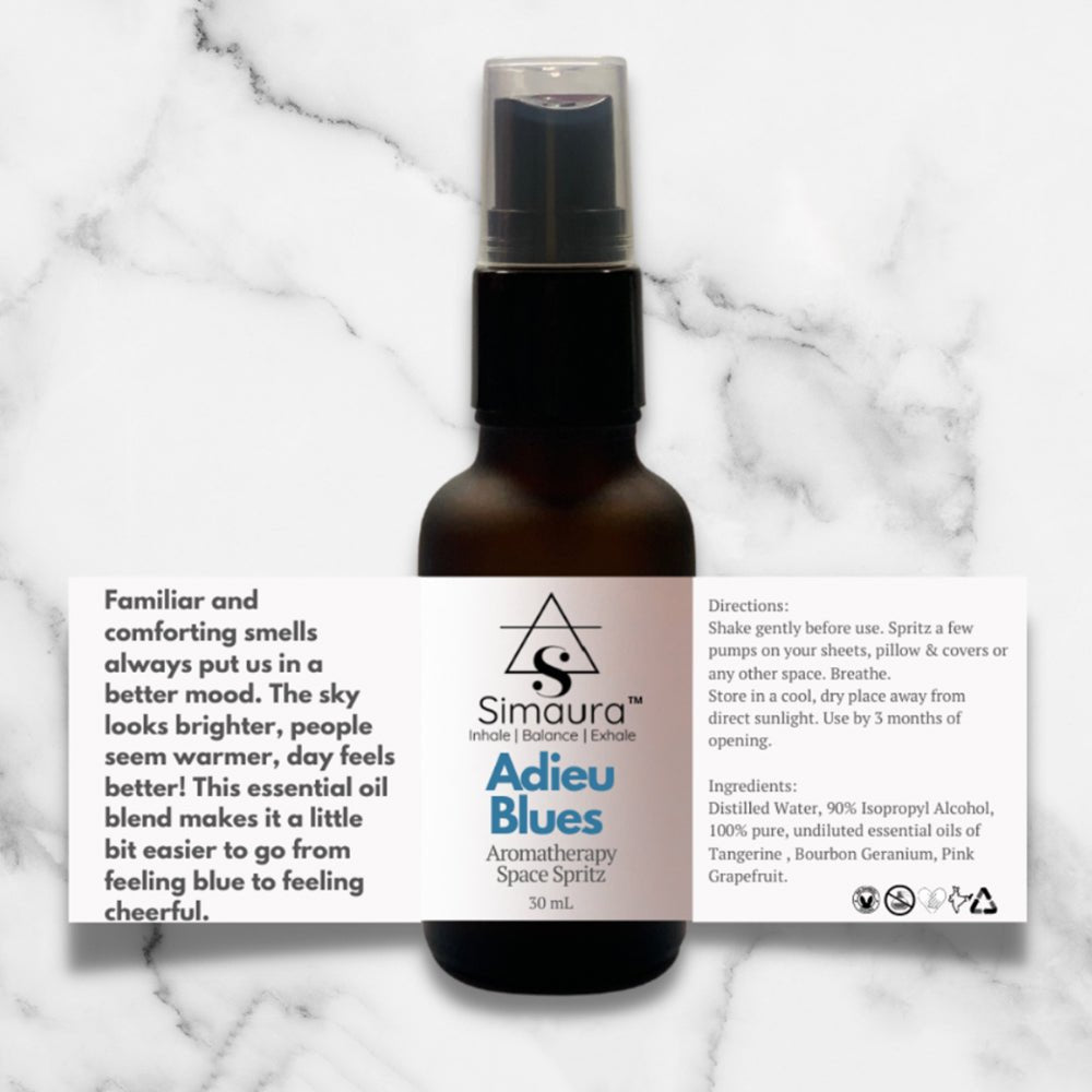 Adieu Blues Aromatherapy Linen Spray (30ml) - Kreate- Anxiety & Stress Relievers