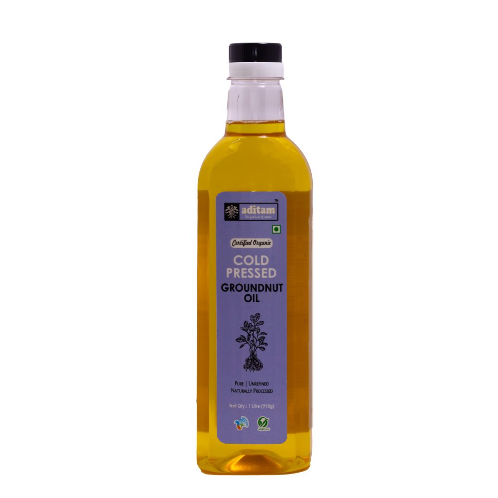 Aditam Organic Groundnut Oil (1L) - Kreate- Ghee & Oils