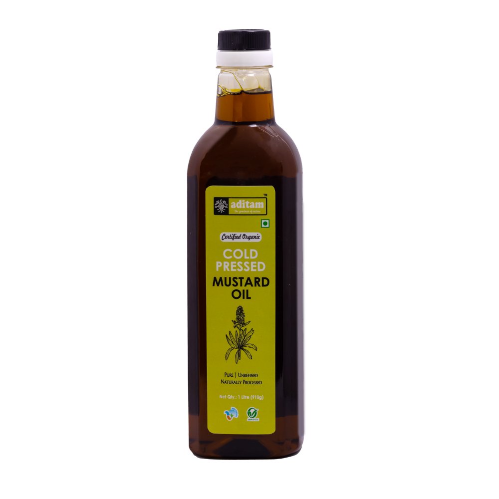 Aditam Organic Mustard Oil (1L) - Kreate- Ghee & Oils