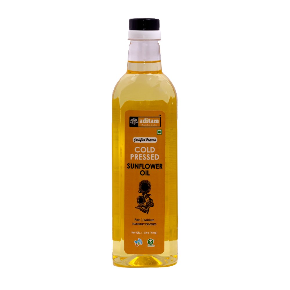 Aditam Organic Sunflower Oil (1L) - Kreate- Ghee & Oils