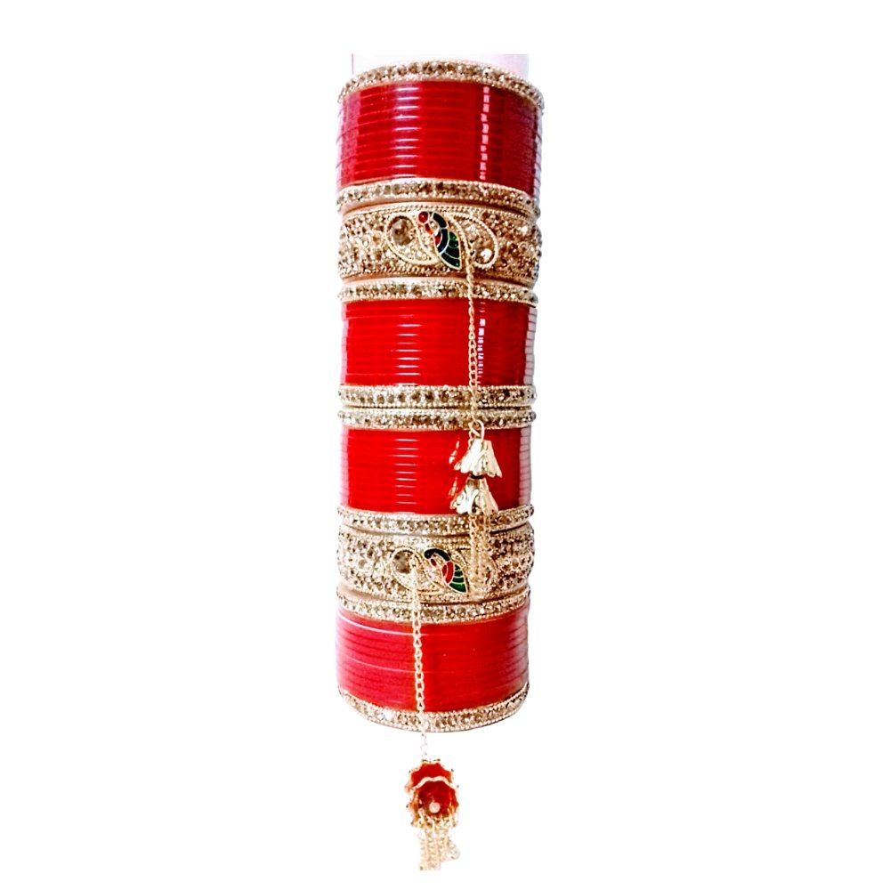 Affordee Red Chuda Set - Kreate- Bangles & Bracelets