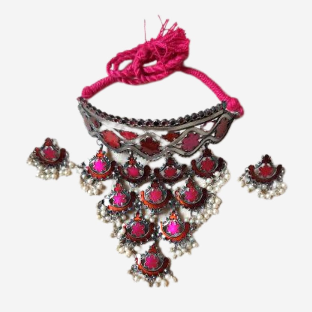 
                  
                    Afghani Pink Choker Set - Kreate- Jewellery Sets
                  
                