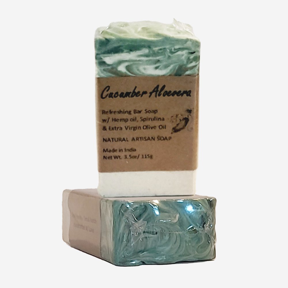 Aloevera Cucumber Soap (125g) - Kreate- Soaps