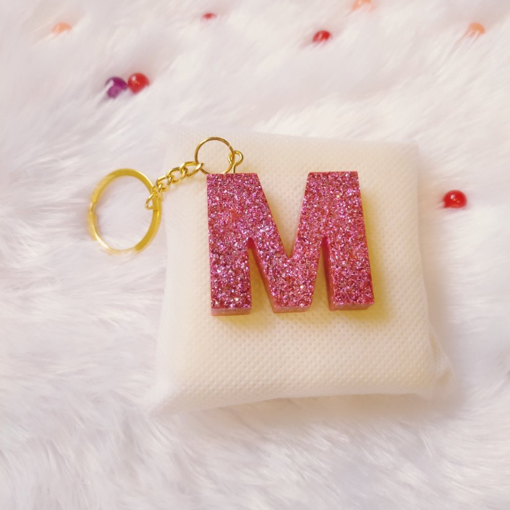 Alphabet Resin Keychain - Kreate- Gifting