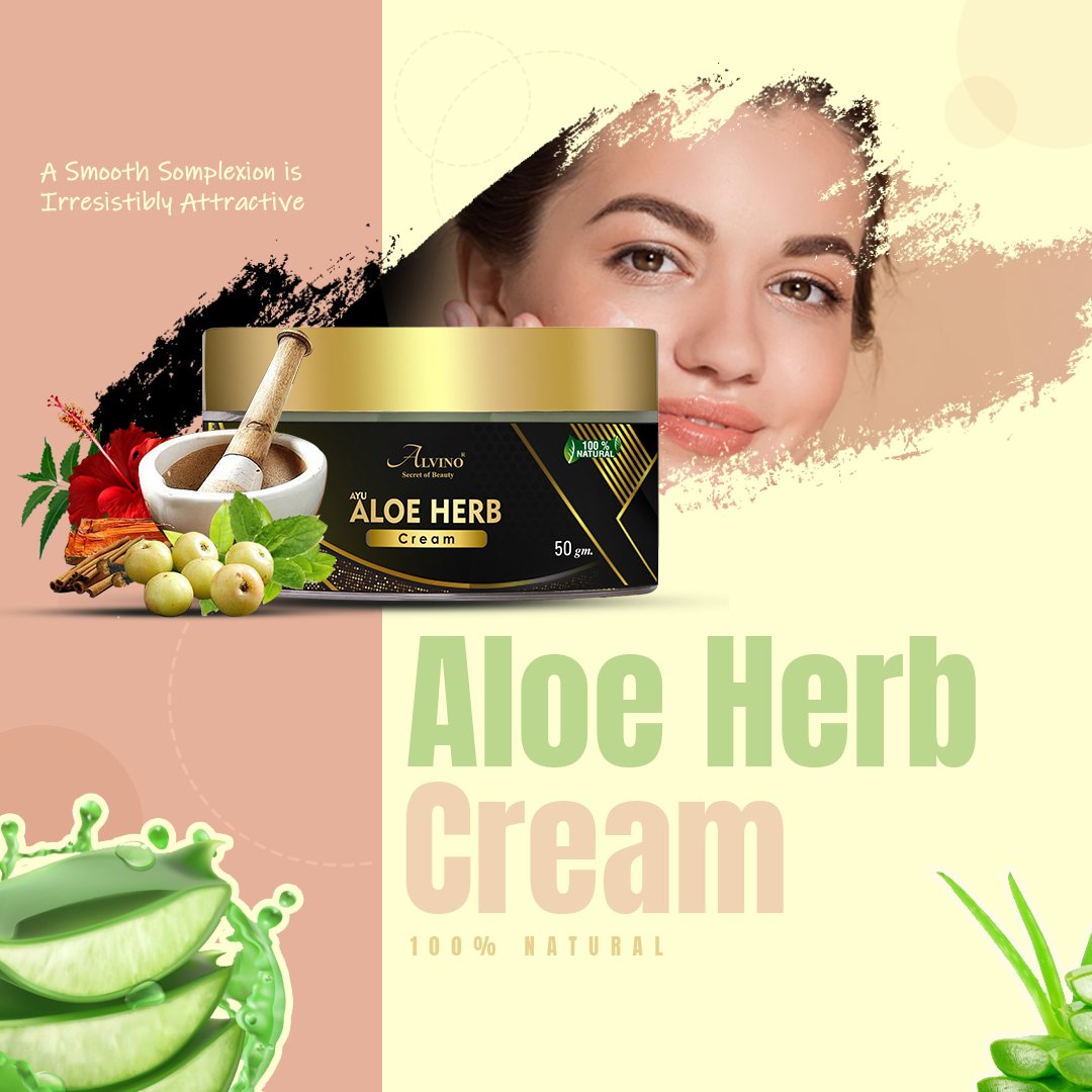 
                  
                    Alvino Aloevera Herbal Face Cream - Kreate- Face
                  
                