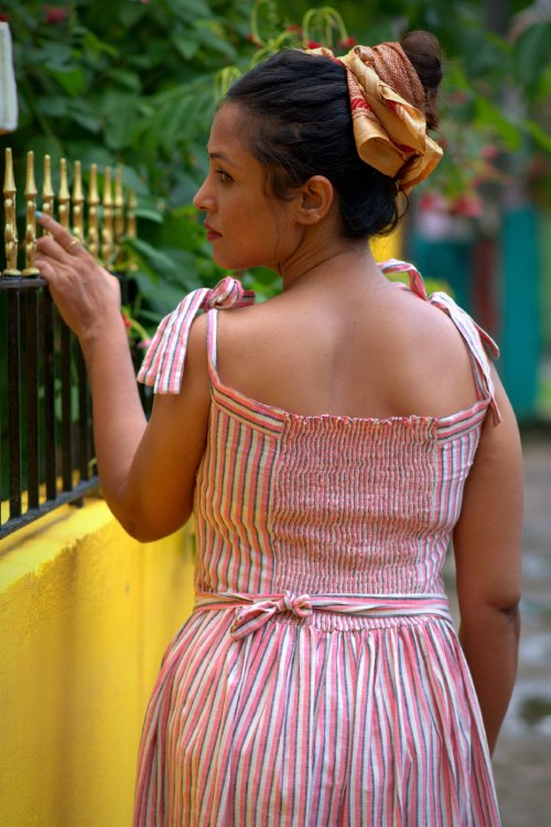 
                  
                    AMARA’S GRACE~Striped Sleeveless Dress with Belted Waist - Kreate- Clothing Sets
                  
                