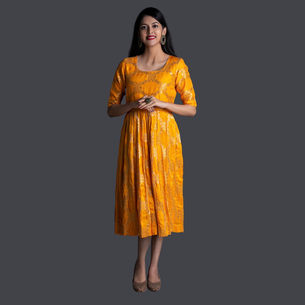 Amber Brocade Dress - Kreate- Dresses & jumpsuits