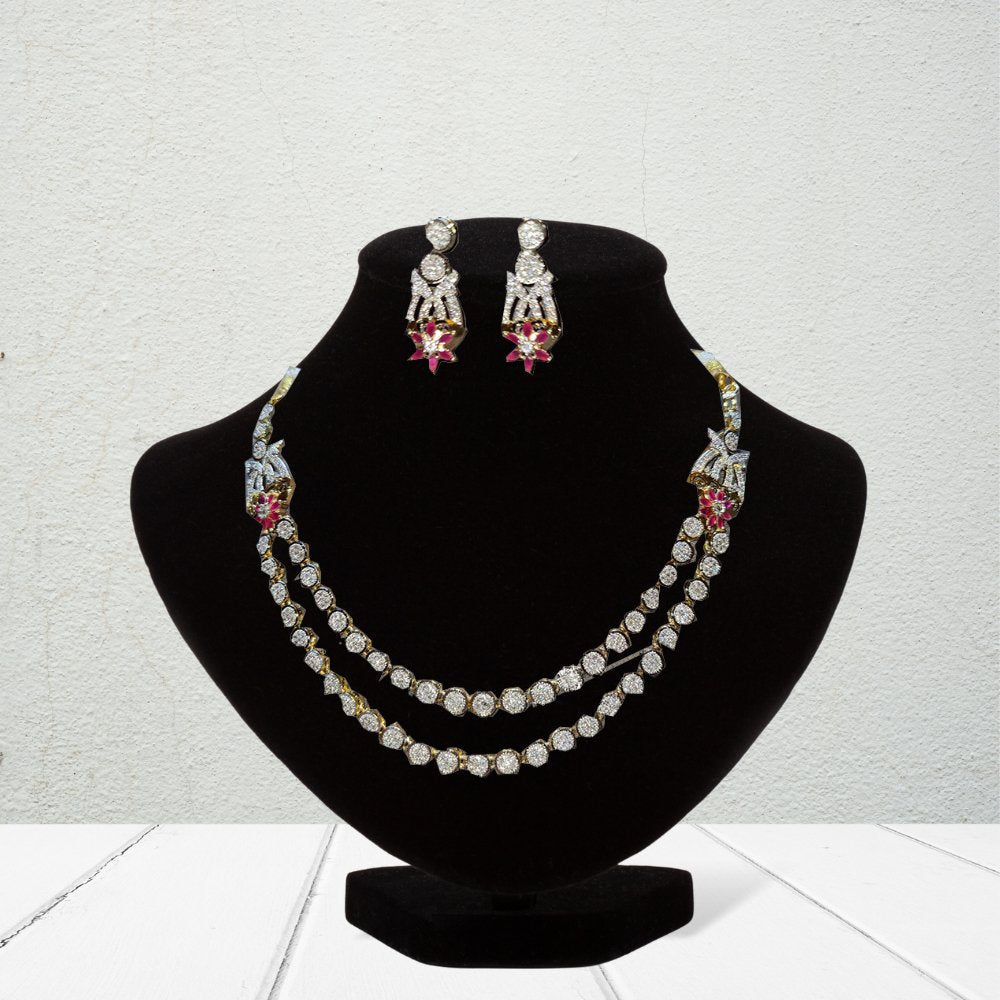 American Diamond Jewellery Set - Kreate- Jewellery Sets