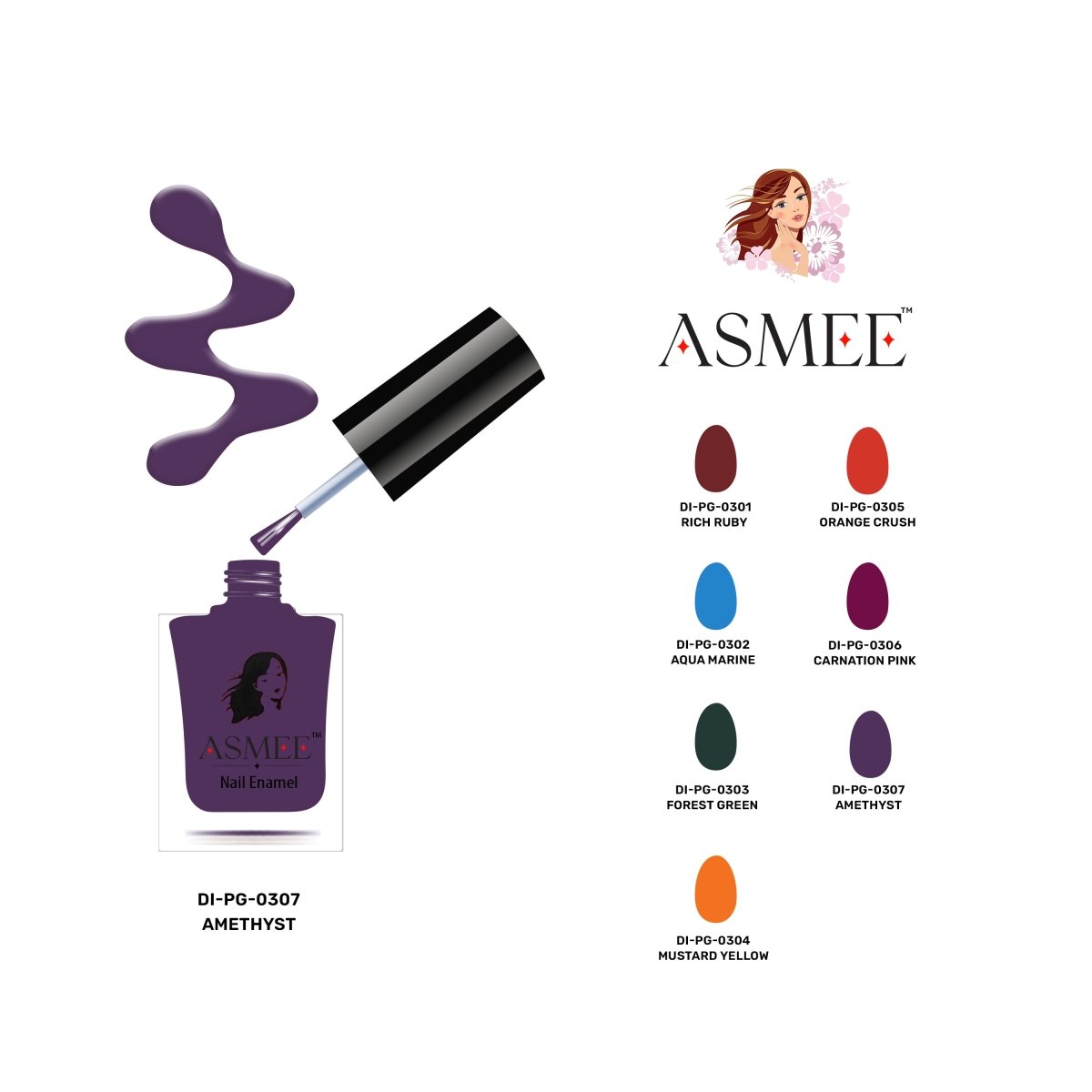 
                  
                    Amethyst-Asmee Premium Gel Nail Polish (10ml) - Kreate- Nails
                  
                