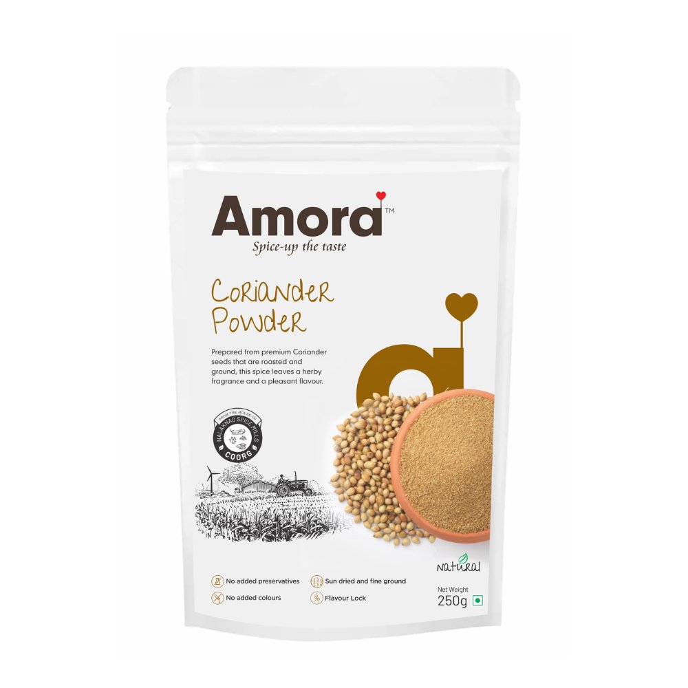 Amora Coriander Powder (250g) - Kreate- Spices & Masalas