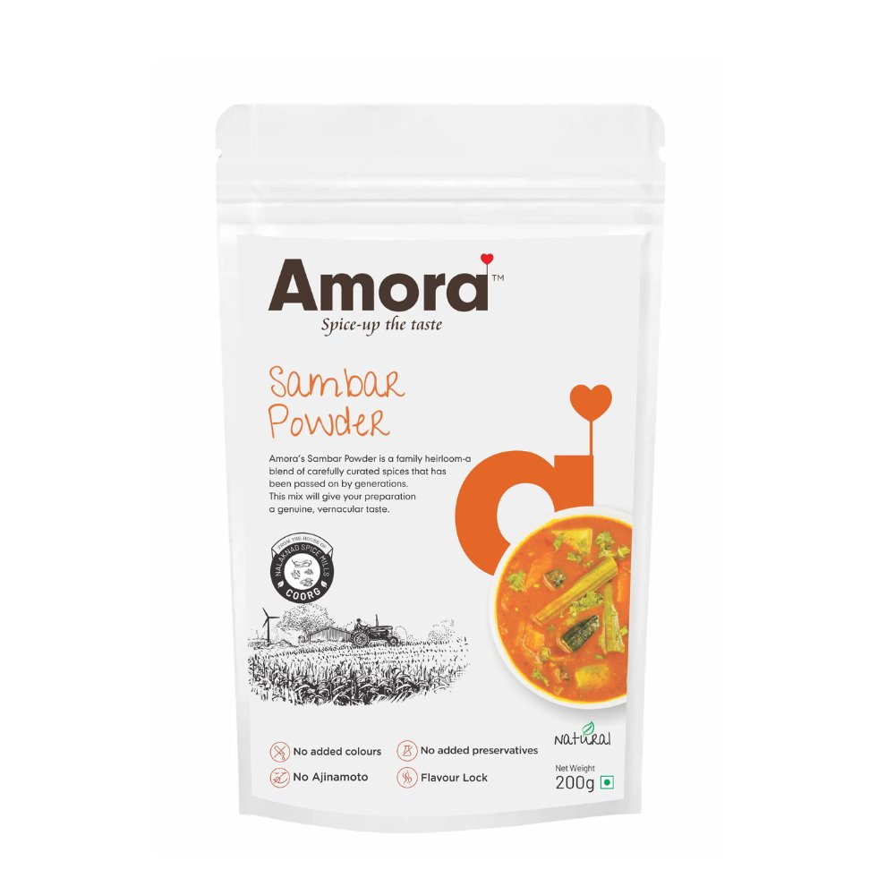 Amora Sambar Powder (200g) - Kreate- Spices & Masalas