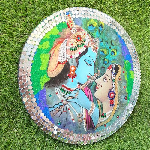 An enchanting tale of Radha Krishna Painting - Kreate- Wall Decor