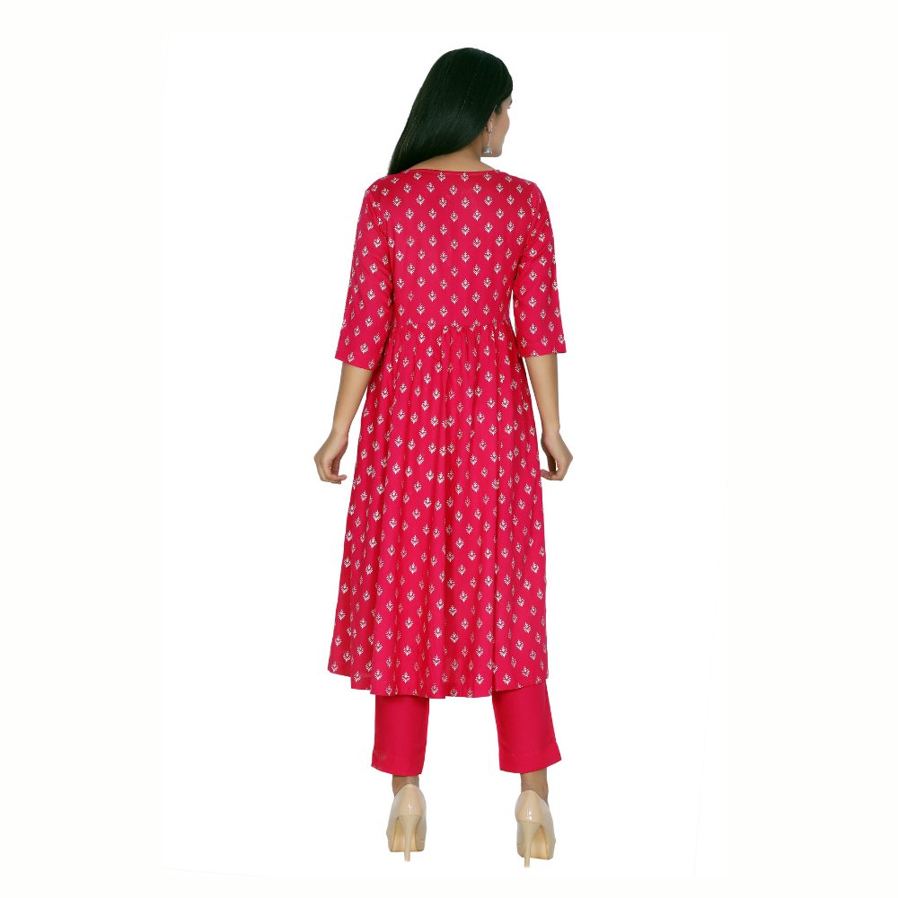 
                  
                    Anarkali Kurta Pant Set - Kreate- Kurtis & Salwar Suits
                  
                